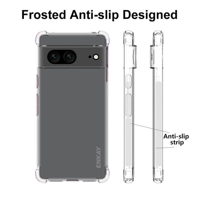 Bild 4, ENKAY ENKAY Google Pixel 7 Skal Shockproof TPU Transparent - Teknikhallen.se