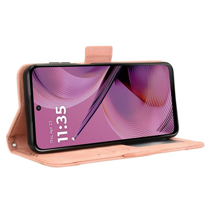 Bild 4,  Motorola Moto G55 5G Fodral Med Avtagbart Kortfodral Rosa - Teknikhallen.se