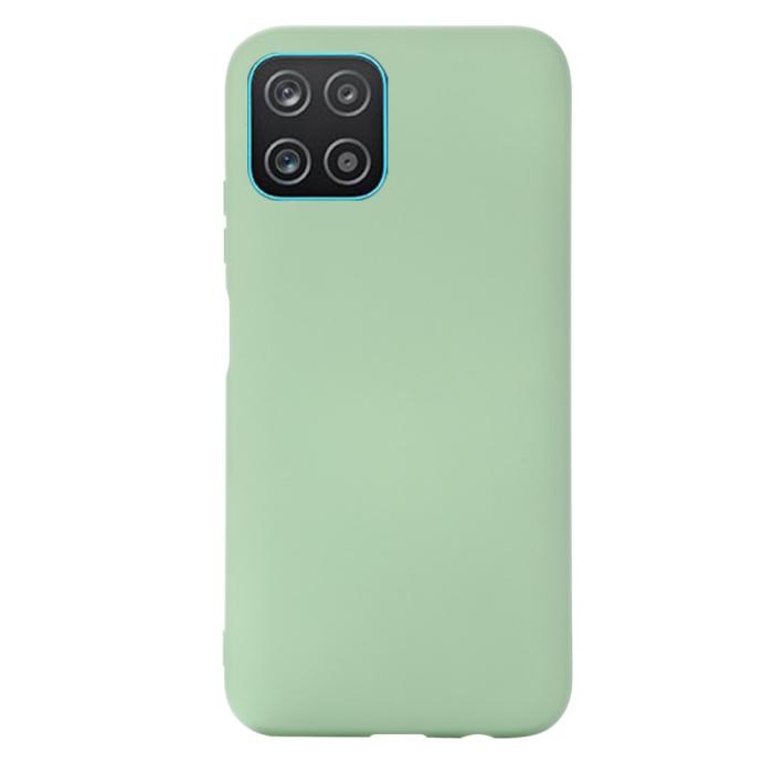 Bild 2,  Samsung Galaxy A03 Skal Liquid Silikon Med Strap Grön - Teknikhallen.se