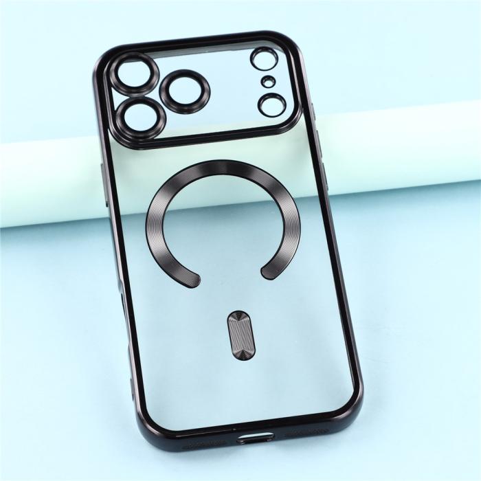 Bild 6,  iPhone 17 Pro Max Skal MagSafe Electroplated TPU Svart - Teknikhallen.se