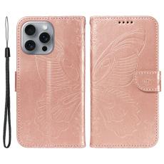  iPhone 16 Pro Max Fodral Fj&auml;ril Tryck Ros&eacute;guld - Teknikhallen.se