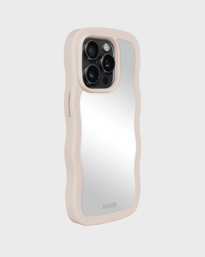 holdit holdit iPhone 15 Pro Skal Wavy Light Beige Mirror - Teknikhallen.se