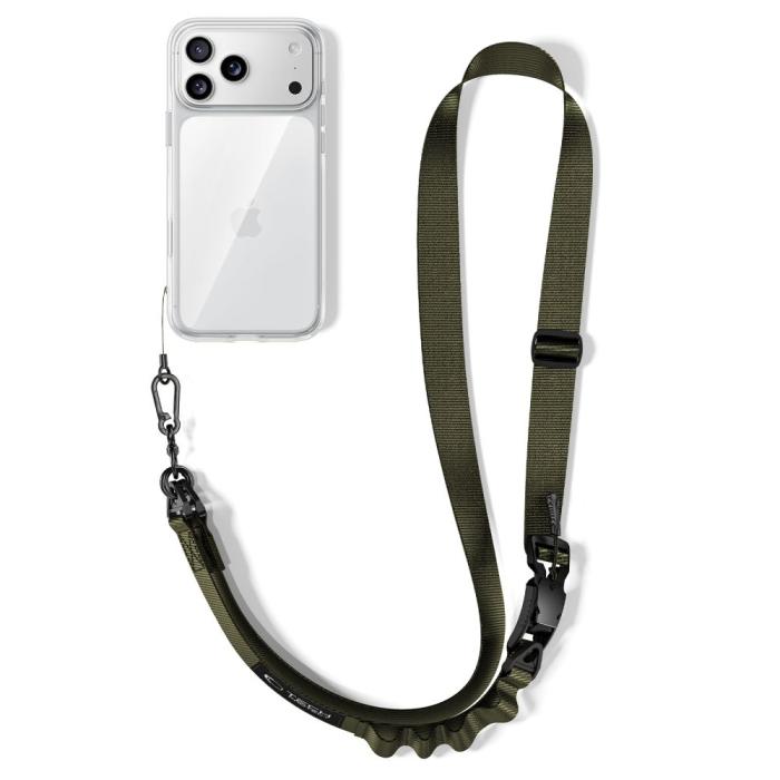 Bild 5, Tech-Protect Tech-Protect Mobilsnöre CrossBody Rope Army Green - Teknikhallen.se