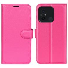  Xiaomi Redmi 12C 4G Fodral Litchi L&auml;der Rosa - Teknikhallen.se