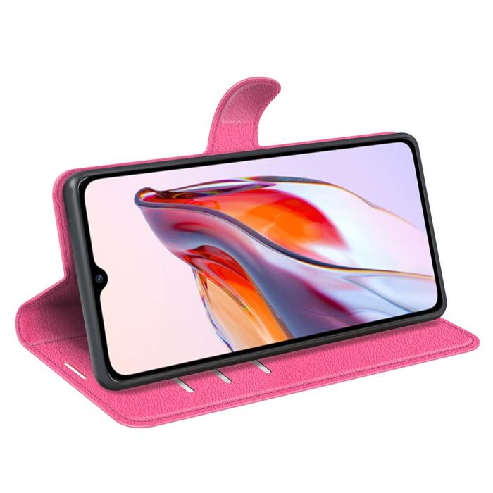 Bild 3,  Xiaomi Redmi 12C 4G Fodral Litchi Läder Rosa - Teknikhallen.se