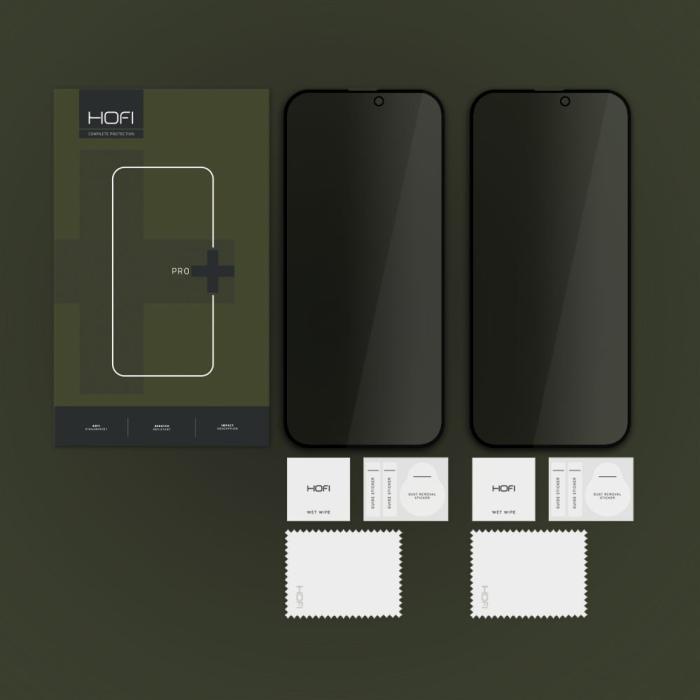 Bild 6, HOFI HOFI iPhone 16 2-PACK Skärmskydd Anti Spy Pro+ Privacy - Teknikhallen.se