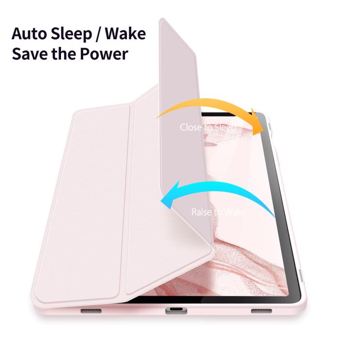 Bild 4, DUX DUCIS DUX DUCIS Galaxy Tab S9 Fodral TOBY Tri-Fold Rosa - Teknikhallen.se