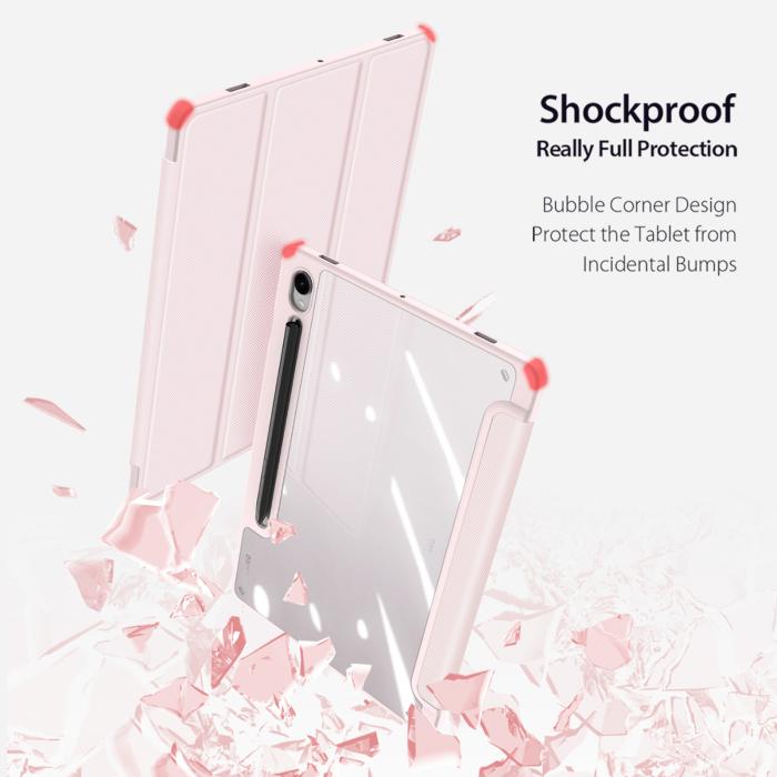 Bild 5, DUX DUCIS DUX DUCIS Galaxy Tab S9 Fodral TOBY Tri-Fold Rosa - Teknikhallen.se