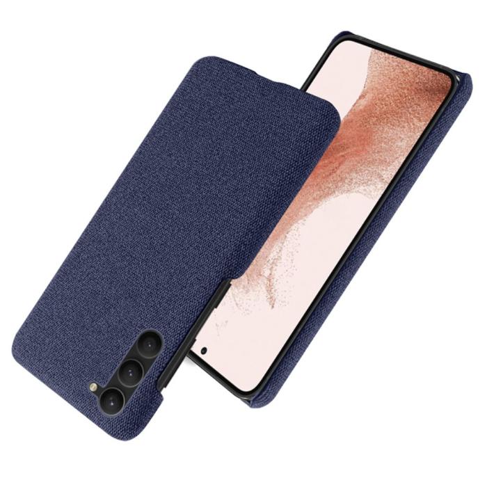 Bild 2,  Samsung Galaxy S24 Plus Slim Tygbelagt Skal Blå - Teknikhallen.se