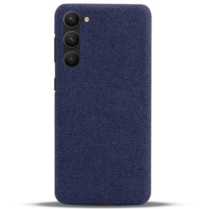 Bild 3,  Samsung Galaxy S24 Plus Slim Tygbelagt Skal Blå - Teknikhallen.se