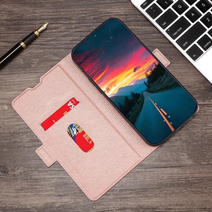 Bild 6,  iPhone 14 Pro Fodral Slim Flip Roséguld - Teknikhallen.se