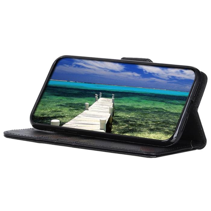 Bild 3, KHAZNEH KHAZNEH Motorola Moto G04 4G/G24 4G Läder Fodral Svart - Teknikhallen.se
