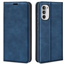  Motorola Moto G52/G82 Fodral Flip Retro L&auml;der M&ouml;rk Bl&aring; - Teknikhallen.se