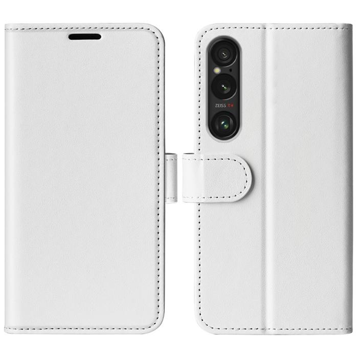Bild 5,  Sony Xperia 1 VII Fodral Crazy Horse Läder Vit - Teknikhallen.se