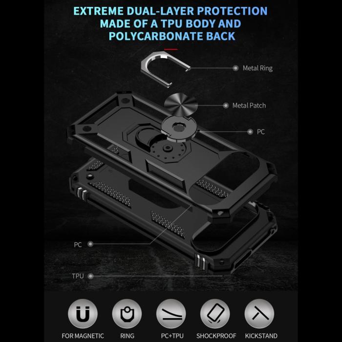 Bild 3,  Google Pixel 9/9 Pro Skal Hybrid Armor Skal Svart - Teknikhallen.se