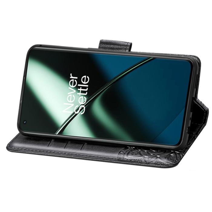Bild 4,  OnePlus 11 5G Fodral Butterfly Läder Svart - Teknikhallen.se