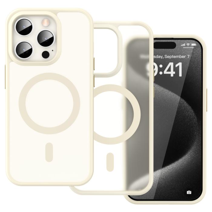 Bild 2, ColorPop ColorPop iPhone 15 Pro Skal CH MagSafe Matt Off White - Teknikhallen.se