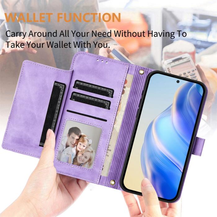 Bild 6,  Samsung Galaxy S25 Plus Fodral Multifunktionell Läder Lila - Teknikhallen.se