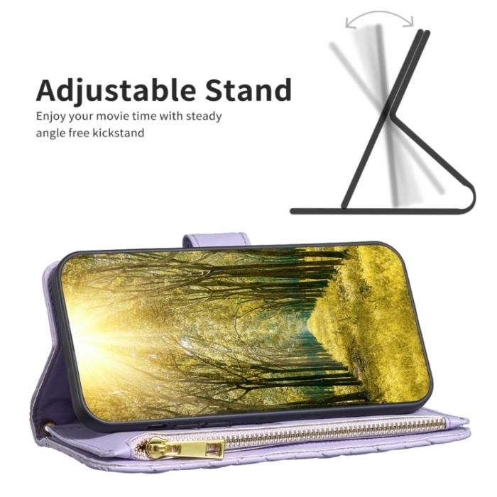 Bild 4, BINFEN BINFEN iPhone 15 Pro Fodral Diamond Multifunktionell Lila - Teknikhallen.se