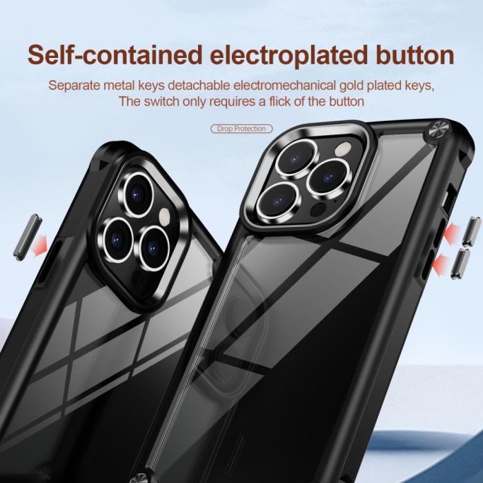 Bild 4,  iPhone 15 Pro Skal Shockproof Hybrid Armor Svart - Teknikhallen.se