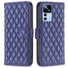  Xiaomi 12T / 12T Pro Fodral Diamond L&auml;der Bl&aring; - Teknikhallen.se
