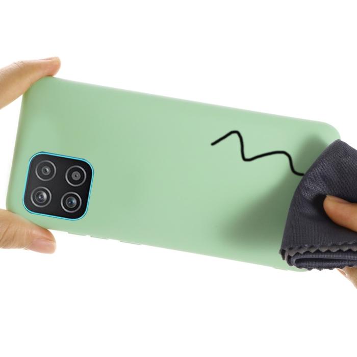 Bild 4,  Samsung Galaxy A03 Skal Liquid Silikon Med Strap Grön - Teknikhallen.se