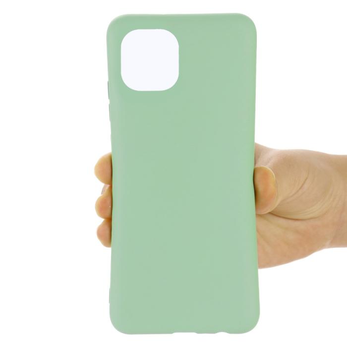 Bild 5,  Samsung Galaxy A03 Skal Liquid Silikon Med Strap Grön - Teknikhallen.se