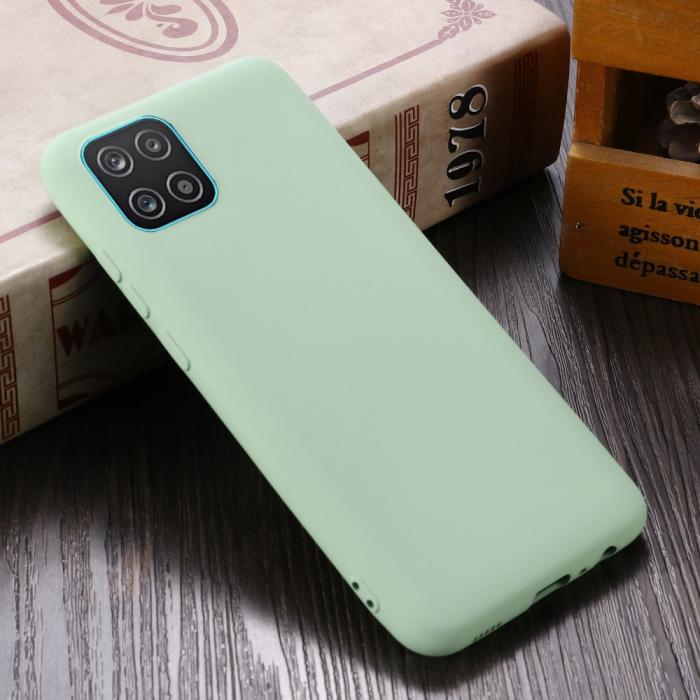 Bild 6,  Samsung Galaxy A03 Skal Liquid Silikon Med Strap Grön - Teknikhallen.se
