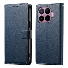  Xiaomi 17T Fodral Litchi L&auml;der M&ouml;rk Bl&aring; - Teknikhallen.se