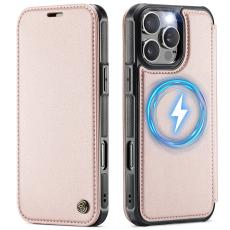 CASEME CASEME iPhone 16 Pro Skal RFID Pl&aring;nbok Ros&eacute;guld - Teknikhallen.se