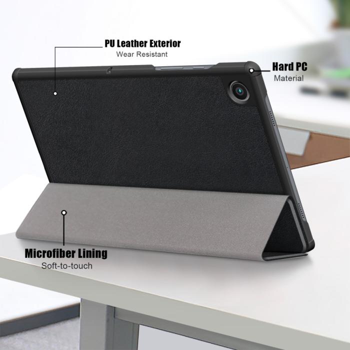 Bild 6,  Samsung Galaxy Tab A8 10.5 (2021) Fodral Premium Tri-Fold Svart - Teknikhallen.se