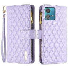 BINFEN BINFEN Motorola Edge 40 Neo 5G Fodral Multifunktionell Diamond Lila - Teknikhallen.se