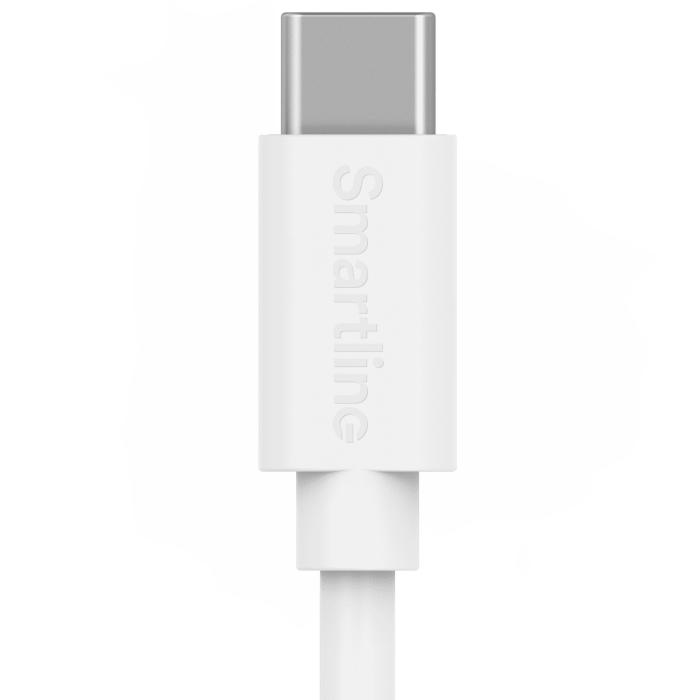 Bild 3, Smartline Smartline 2m USB-C - Lightning MFi Laddningskabel Vit - Teknikhallen.se