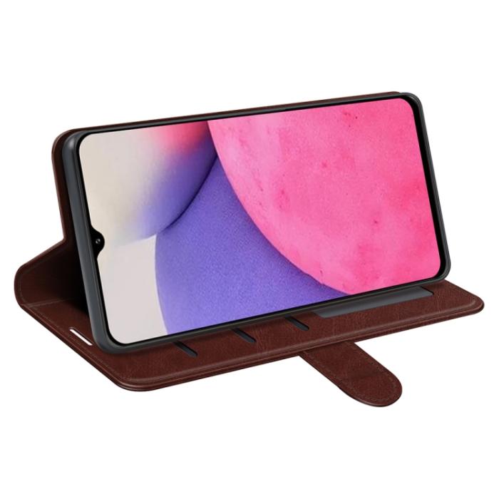 Bild 5,  Samsung Galaxy A33 5G Fodral Läder Brun - Teknikhallen.se