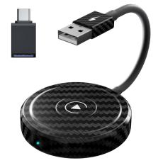  Tr&aring;dl&ouml;s CarPlay Adapter F&ouml;r Tr&aring;dbundna CarPlay Bilar Svart - Teknikhallen.se