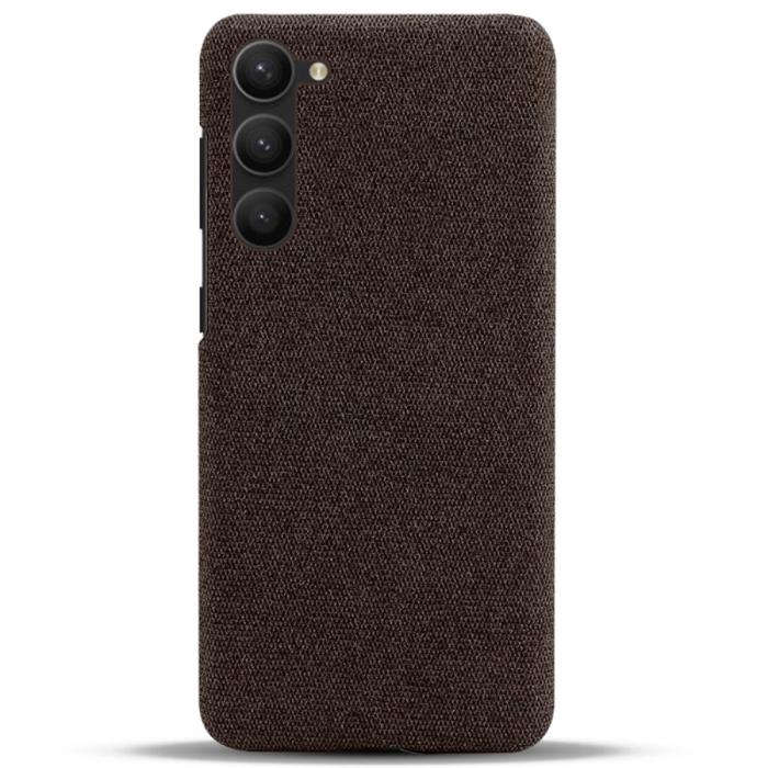 Bild 3,  Samsung Galaxy S24 Plus Slim Tygbelagt Skal Brun - Teknikhallen.se