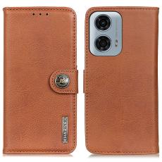 KHAZNEH KHAZNEH Motorola Moto G04 4G/G24 4G L&auml;der Fodral Brun - Teknikhallen.se