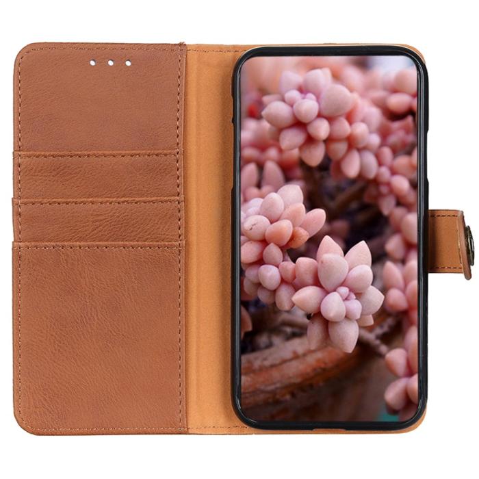 Bild 2, KHAZNEH KHAZNEH Motorola Moto G04 4G/G24 4G Läder Fodral Brun - Teknikhallen.se