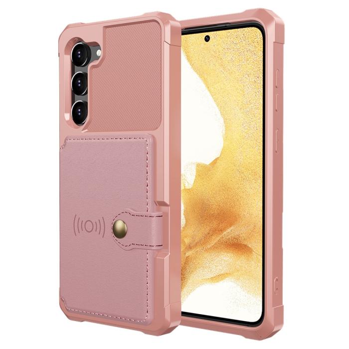 Bild 2,  Samsung Galaxy S23 Skal Med Magnetisk Plånbok Rosé - Teknikhallen.se