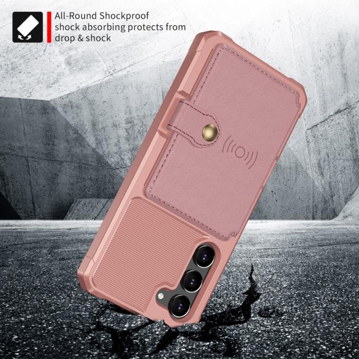 Bild 4,  Samsung Galaxy S23 Skal Med Magnetisk Plånbok Rosé - Teknikhallen.se