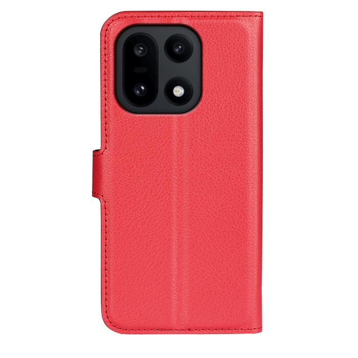 Bild 3,  OnePlus 15 Fodral Litchi Läder Röd - Teknikhallen.se