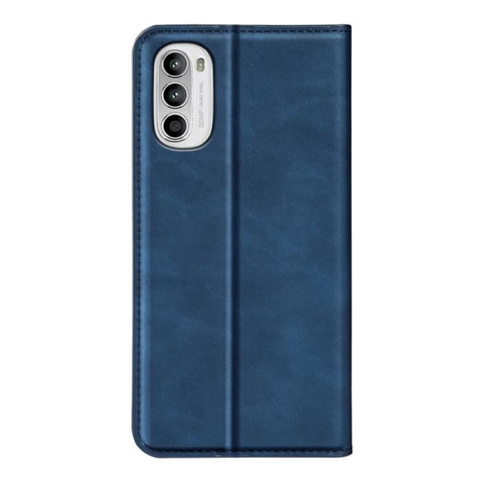 Bild 3,  Motorola Moto G52/G82 Fodral Flip Retro Läder Mörk Blå - Teknikhallen.se