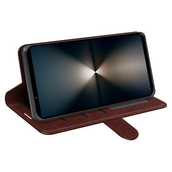 Bild 4,  Sony Xperia 1 VII Fodral Crazy Horse Läder Brun - Teknikhallen.se