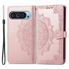 Google Pixel 10/10 Pro/9/9 Pro Fodral Mandala Blomma Ros&eacute;guld - Teknikhallen.se