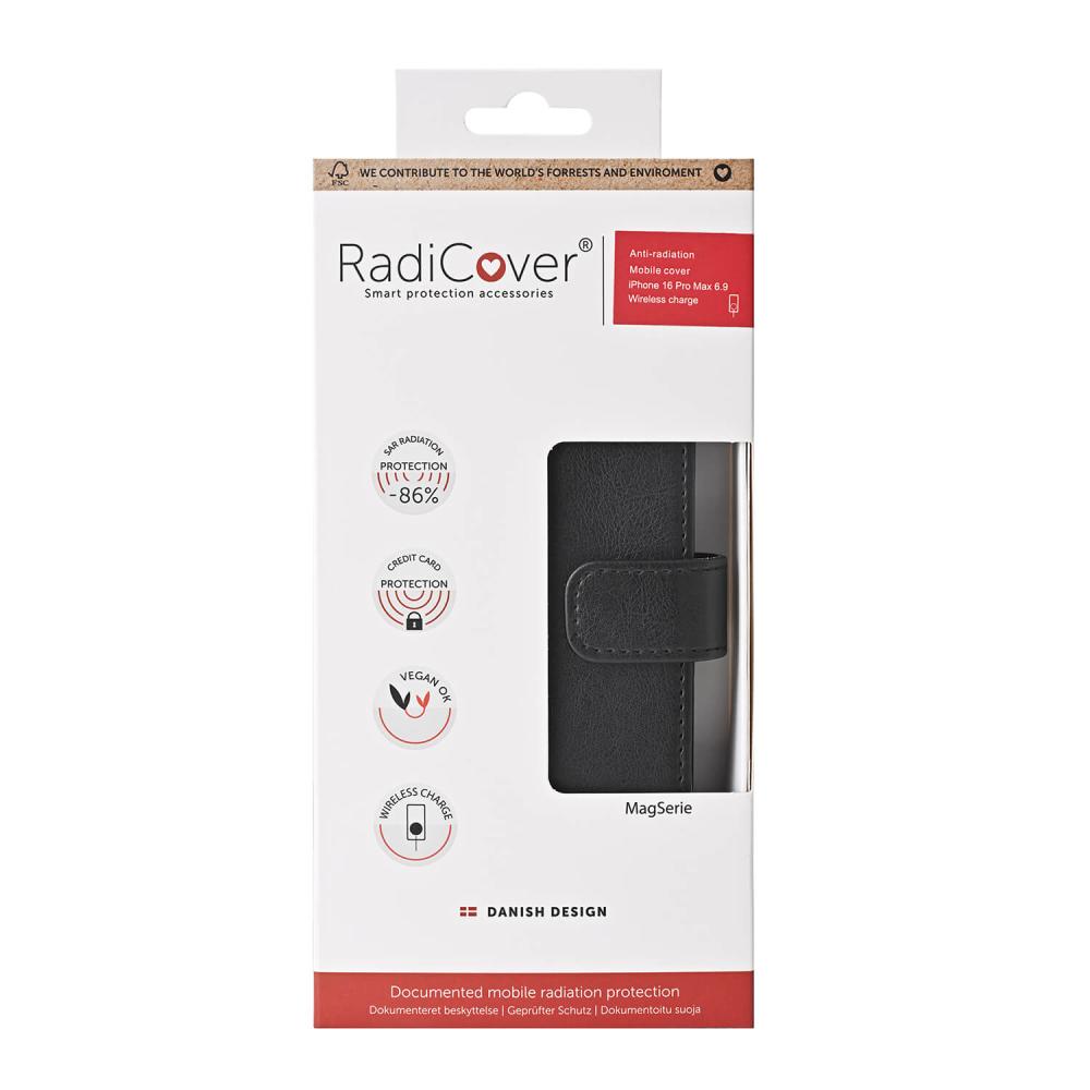 Radicover Radicover iPhone 16 Pro Max Fodral MagSafe Strålningsskydd Svart - Teknikhallen.se