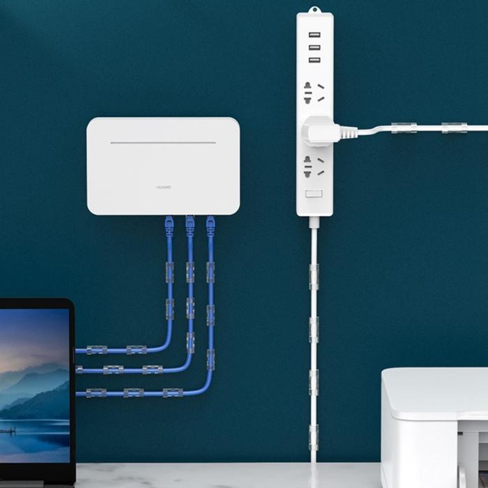 Bild 2,  CableCreation 50-PACK Självhäftande Kabelklämmor - Teknikhallen.se