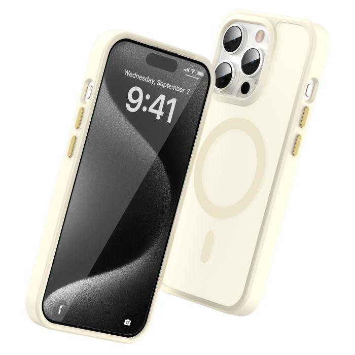 Bild 3, ColorPop ColorPop iPhone 15 Pro Skal CH MagSafe Matt Off White - Teknikhallen.se
