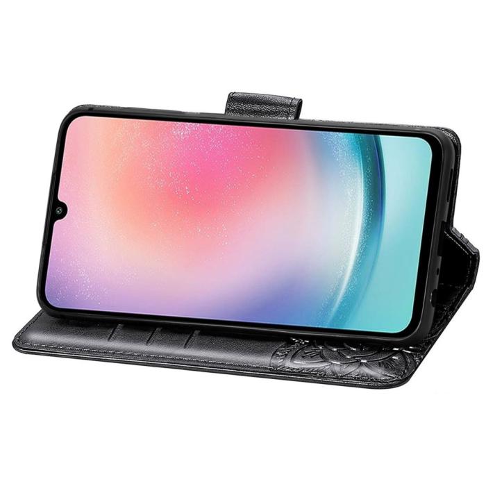 Bild 3,  Samsung Galaxy A25 5G Fodral Läder Big Butterfly Svart - Teknikhallen.se