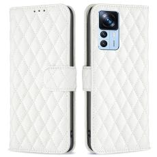  Xiaomi 12T / 12T Pro Fodral Diamond L&auml;der Vit - Teknikhallen.se