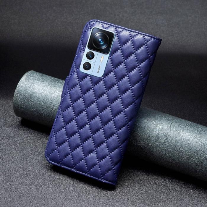 Bild 5,  Xiaomi 12T / 12T Pro Fodral Diamond Läder Blå - Teknikhallen.se